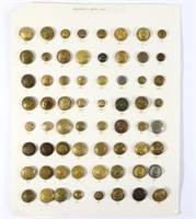 (64) Antique Military Buttons