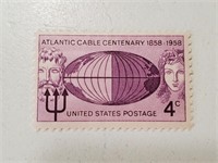 Scott Atlantic Cable Centenary 4C Stamp SB22