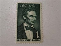 Scott Beardless Abraham Lincoln 1C Us Stamp SB23