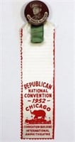 1952 MacArthur Republican Conv. Badge