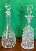 Q - LOT OF 2 CRYSTAL DECANTERS (K20)