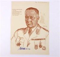 1942 Signed Print Luftwaffe General