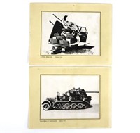(2) WWII German Flak Gun Photos
