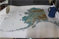 Unframed Alaska map