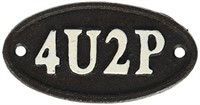 U-0718 Abbott Collection Home Small "4U2P" Sign