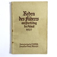 German SC Book of Hitlr Speeches -1937