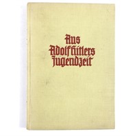 Rare 1938 German Book on Adolf H Youth