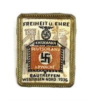 Cloth Embroidered German Day Badge/Tinnie