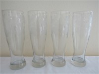 (4) Disney Mickey Mouse Tall Frosted Beer Glass
