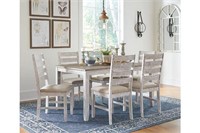 Skempton Dining Table and 6 Ladderback Chairs Set