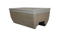 8 Pack Southern Patio Tri-Weave 24" Deck Planter