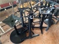 4x Black Metal Table Bases (4x bid)