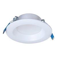 White 4in Plastic LED Canless Recessed Downlight