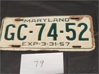 License plate - 57 MD