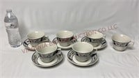 Adams English Ironstone Tea Cups & Saucers