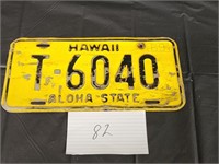 License plate  69 Hawaii