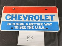 License plate- Chevrolet