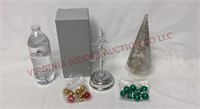 Lighted Glass & Mercury Glass Christmas Trees