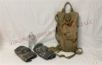 Camouflage Knee Pads & Camelbak Hydration Carrier