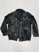 Vintage Black Men's XL Leather Jacket M-O8A