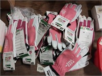 Large lot of gardening gloves