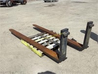 E2. 8'6 X 2" THICK HEAVY DUTY FORKLIFT FORKS W/ TA