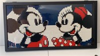Large Mickey & Minnie Lego Wall Art 33x17.25