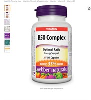 Webber Naturals Vitamin B50 Complex, 80