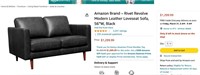 *Amazon Brand –  Loveseat Sofa, 56"W, Black
