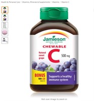 Chewable Vitamin C 500 mg - Grape Juice Flavour