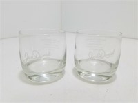 Jack Daniels Founder Old Fashioned Glasses X 2 A80
