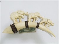 Wooden Carved Elephant Sculpture EL105