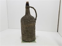 Vintage Wicker Wrapped Bottle Y161