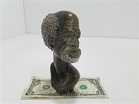 Vintage African Art Stone Head Carving Sculpture P