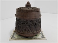 Vintage African Art Lidded Container T293