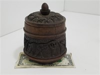 Vintage African Art Lidded Container T303