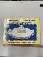 Porcelain egg serving tray