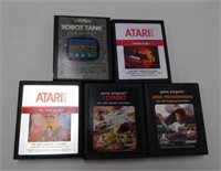 5 Atarti Game Cartridges