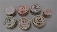 Sealed Rolls of Vintage Stamps