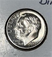 1953-P ROOSEVELT DIME (90% SILVER) (UNCIRCULATED)