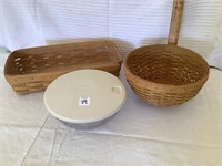 Longaberger Baskets with Liner and Bowl