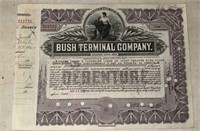 VINTAGE STOCK CERTIFICATE-BUSH TERMINAL