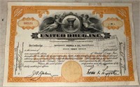 VINTAGE STOCK CERTIFICATES-UNITED DRUG