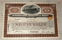 VINTAGE STOCK CERTIFICATE-INTERNATIONAL