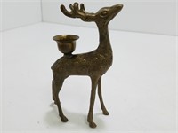 Vintage Brass Deer Candle Holder Figurine P3511