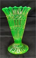 Henry Greener 5.5" Tall Uranium Glass Vase