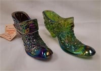 LE Smith Black Glass/Green Glass Shoe