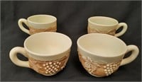 (4) Northwood Grape and Cable Nutmeg Cups