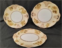 (3)Old Ivory 16 OHME Porcelain Serving Plates