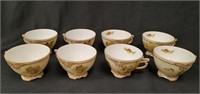 (8) Old Ivory  Clairon Teacups, Rose
